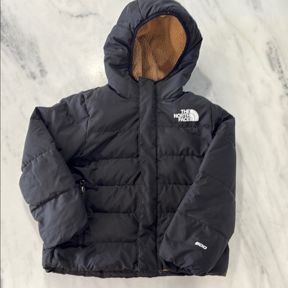 The North Face Black Hooded Jacket kids size 6